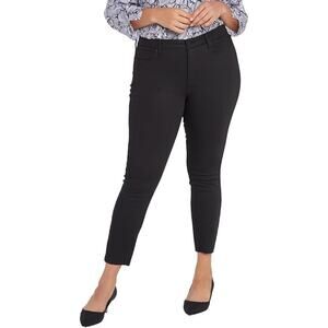 NYDJ Ami Skinny Court Ankle Jeans w/ Release Hem Woemns Plus Size 18 Black Rinse